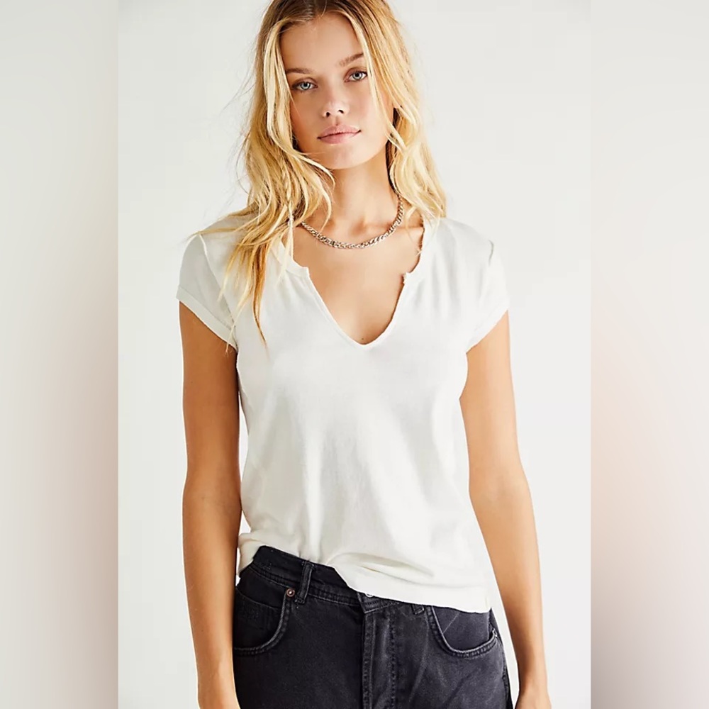 Free People Always Yours Tee White Women’s M